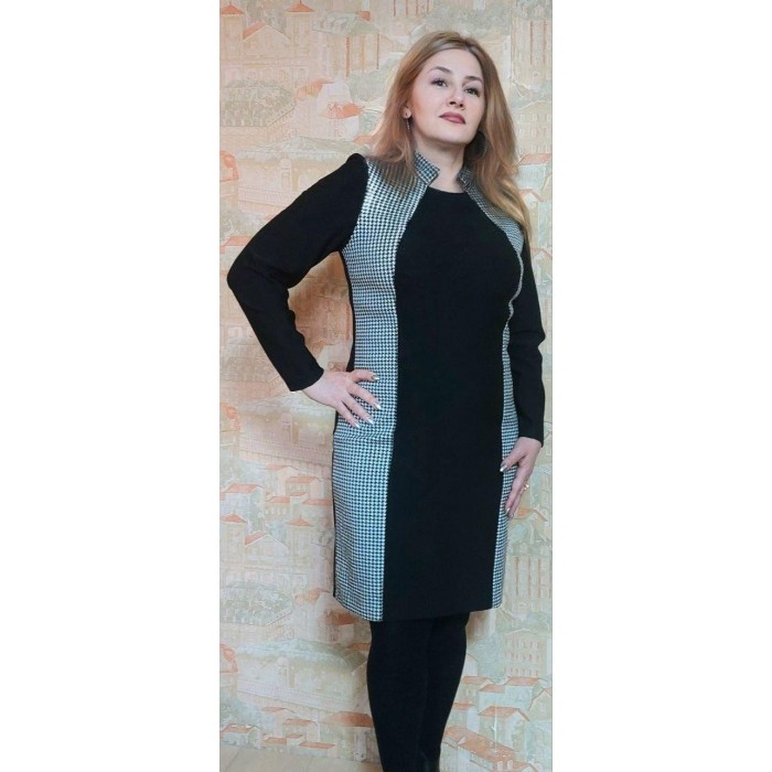 Сукня стильна чорно-білого кольору 50/52р.