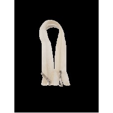 Блискавка роз'ємна 35см на 2 бігунки тип Спіраль Т-3 молочного кольору