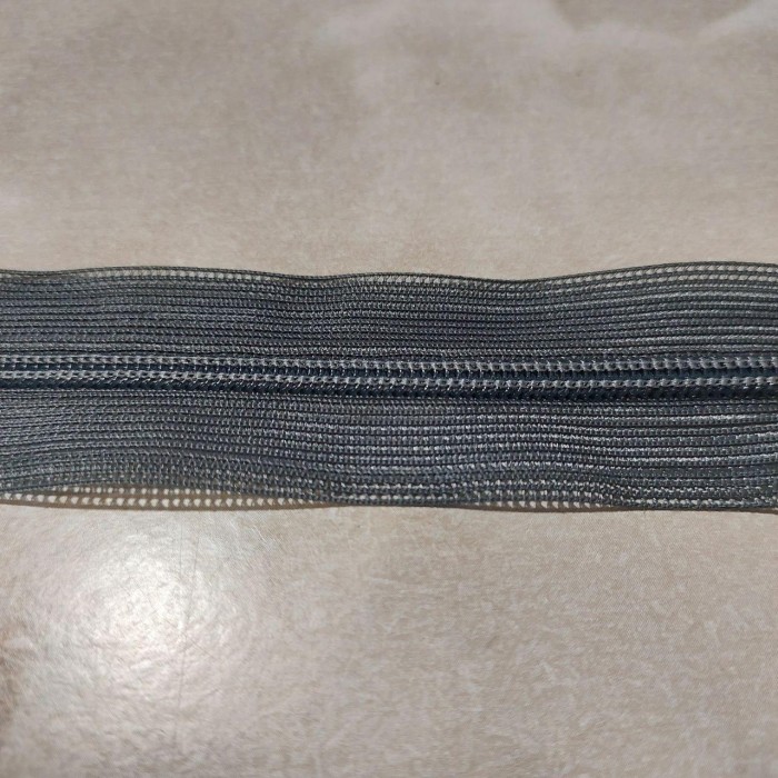 Блискавка роз'ємна 60см на 2 бігунки тип Спіраль Т-3 т. сіра