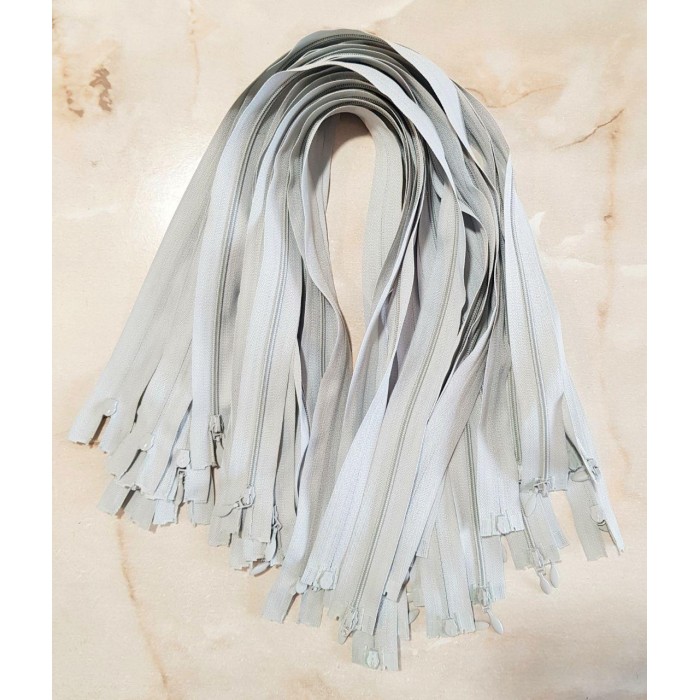 Блискавка роз'ємна 60см на 2 бігунки тип Спіраль Т-3 колір світлий джинс