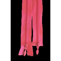 Блискавка роз'ємна 60см на 2 бігунки тип Спіраль Т-3 малинового кольору