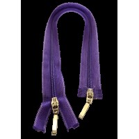 Блискавка роз'ємна 35см на 2 бігунки тип Спіраль Т-3 фіолетового кольору