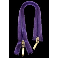 Блискавка роз'ємна 35см на 2 бігунки тип Спіраль Т-3 фіолетового кольору