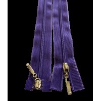 Блискавка роз'ємна 50см на 2 бігунки тип Спіраль Т-3 фіолетового кольору