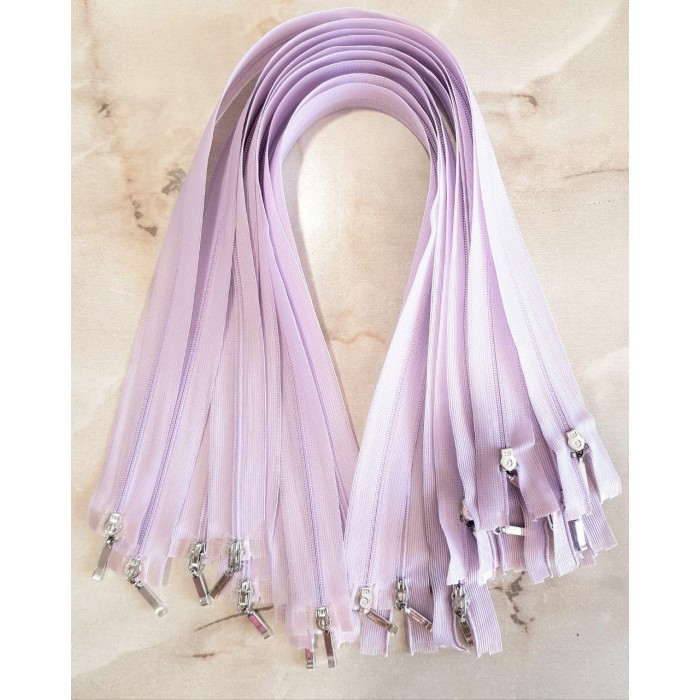 Блискавка роз'ємна 50см на 2 бігунки тип Спіраль Т-3 лавандового кольору Польща
