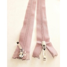 Блискавка роз'ємна 50см на 2 бігунки тип Спіраль Т-3 потайна колір запорошена троянда Польща