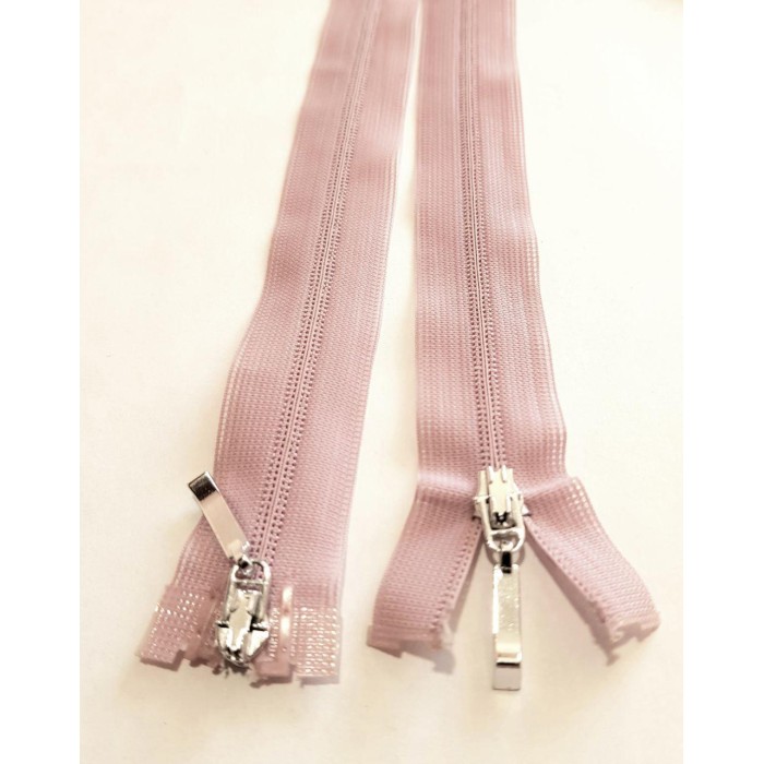 Молния разъемная 50см на 2 бегунка тип Спираль Т-3 потайная цвет пыльная роза Польша