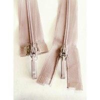 Блискавка роз'ємна 50см на 2 бігунки тип Спіраль Т-3 потайна колір запорошена троянда Польща