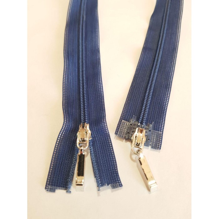 Молния разъемная 50см на 2 бегунка тип Спираль Т-3 цвет синий