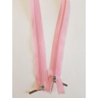 Молния разъемная 50см на 2 бегунка тип Спираль Т-3 потайная цвет розовый Польша