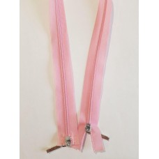 Блискавка роз'ємна 50см на 2 бігунки тип Спіраль Т-3 потайна колір рожевий Польща
