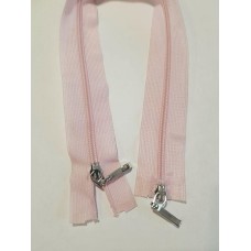 Блискавка роз'ємна 35см на 2 бігунки тип Спіраль Т-3 рожевого кольору Польща