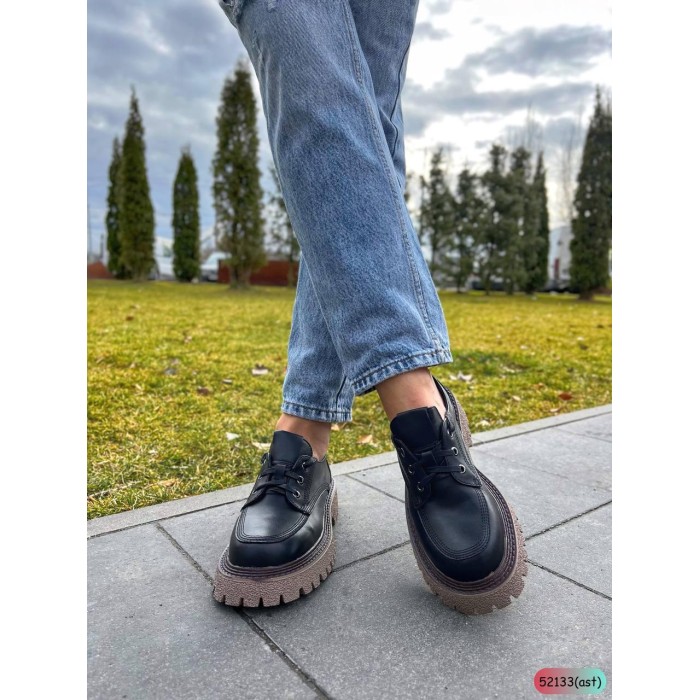 Туфлі/Лофери жіночі натуральна кожа, Чорний 36,39р