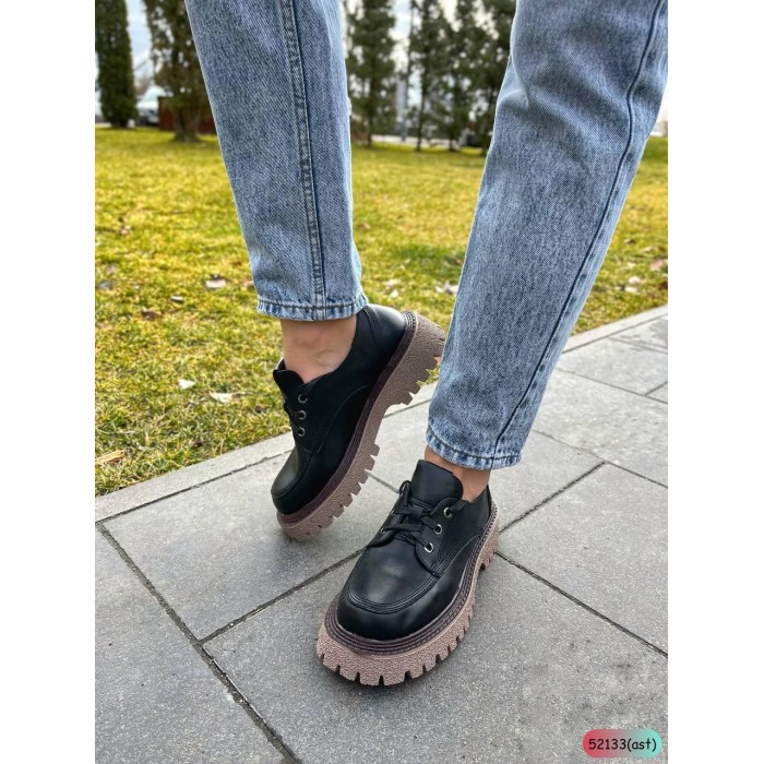 Туфлі/Лофери жіночі натуральна кожа, Чорний 36,39р