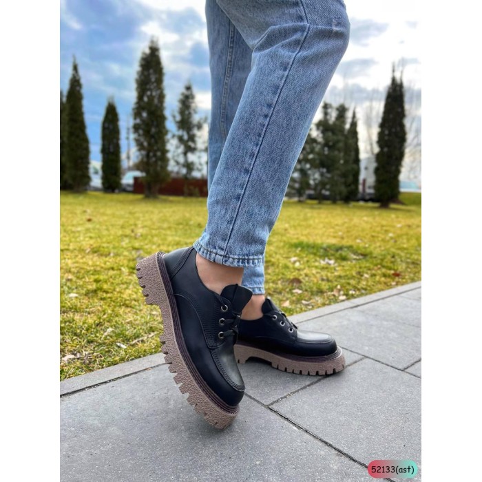 Туфлі/Лофери жіночі натуральна кожа, Чорний 36,39р