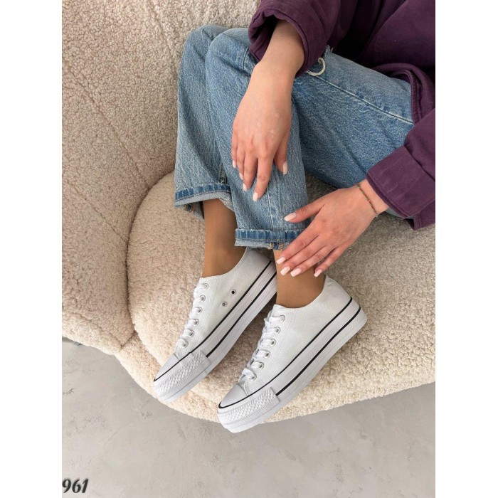 Кеди жіночі текстиль білі на 36,37,38,39р