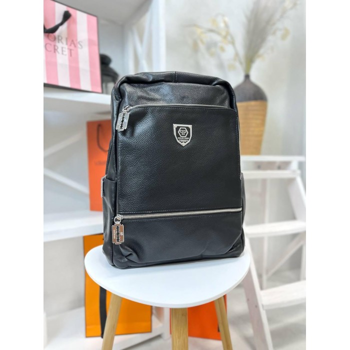 Рюкзак унісекс, натуральна шкіра.Чорний