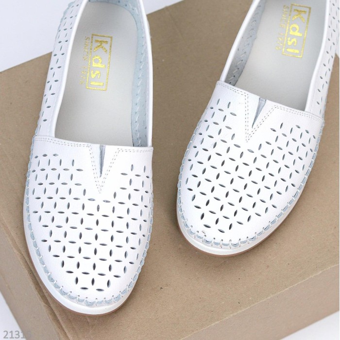 Мокасини жіночі натуральна шкіра білі 36,38,39,40,41р