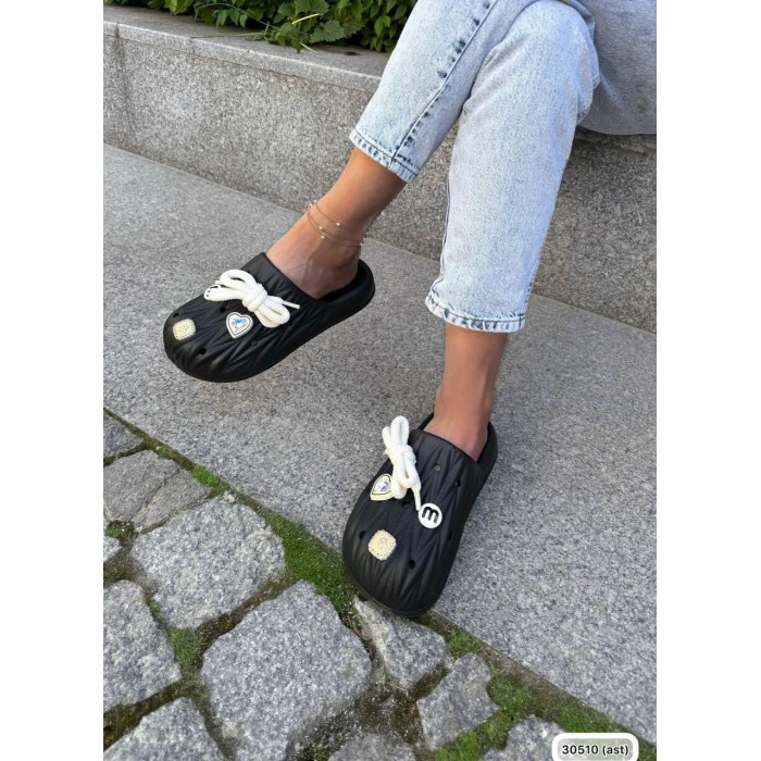 Крокси для жінок колір чорний на 35,37,39р