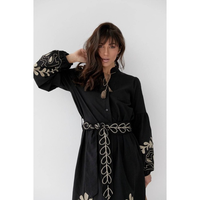 Сукня вишиванка жіноча бавовна Туреччина чорне S M