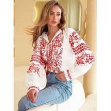 Вишиванка жіноча бавовна Туреччина біла S M L