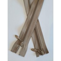 Блискавка роз'ємна 60см на 2 бігунки тип Спіраль Т-3 колір мокко на хб основі