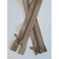 Блискавка роз'ємна 60см на 2 бігунки тип Спіраль Т-3 колір мокко на хб основі