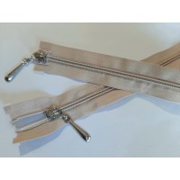 Блискавка роз'ємна 60см на 2 бігунки тип Спіраль Т-3 колір мокко на хб основі