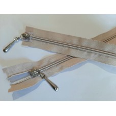 Блискавка роз'ємна 60см на 2 бігунки тип Спіраль Т-3 колір мокко на хб основі