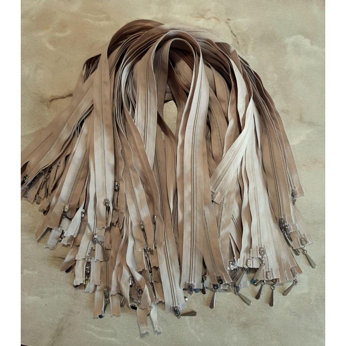 Блискавка роз'ємна 60см на 2 бігунки тип Спіраль Т-3 колір мокко на хб основі