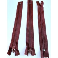 Молния полу-потайная 18см/20см бордового цвета