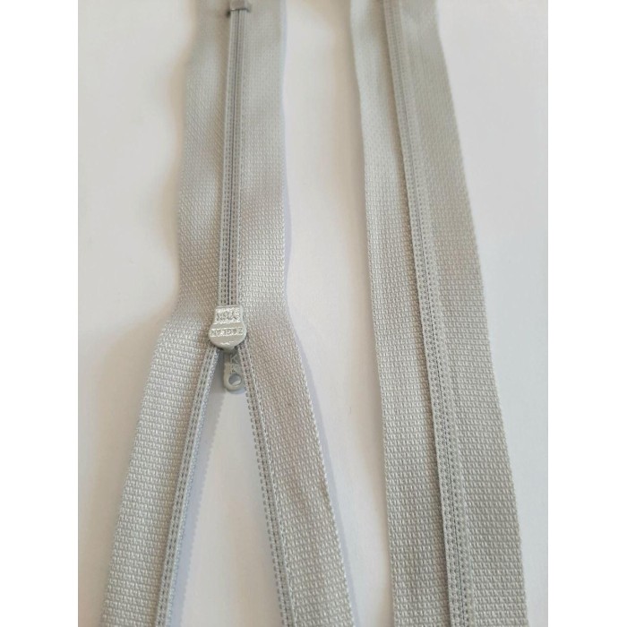 Блискавка напівпотайна 18см. сірого кольору