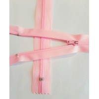 Блискавка напівпотайна 20см рожевого кольору