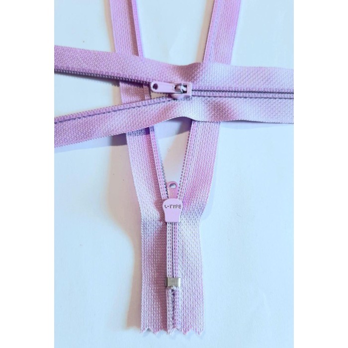 Блискавка напівпотайна 20см бузовий колір