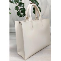 Сумка жіноча 3 відділи екошкіра Біла, Чорна, Айворі,Сіра Айвори