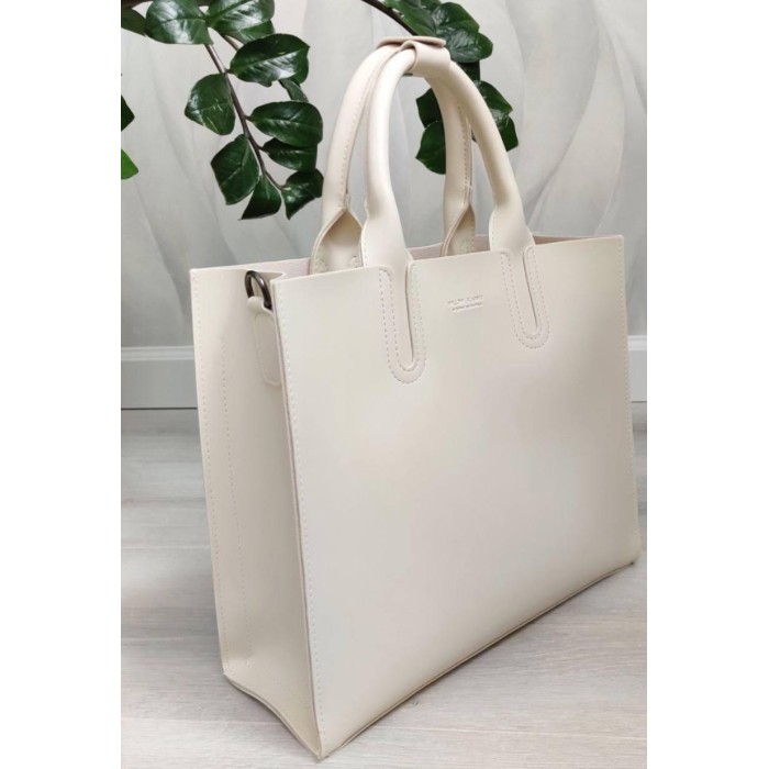 Сумка жіноча 3 відділи екошкіра Біла, Чорна, Айворі,Сіра