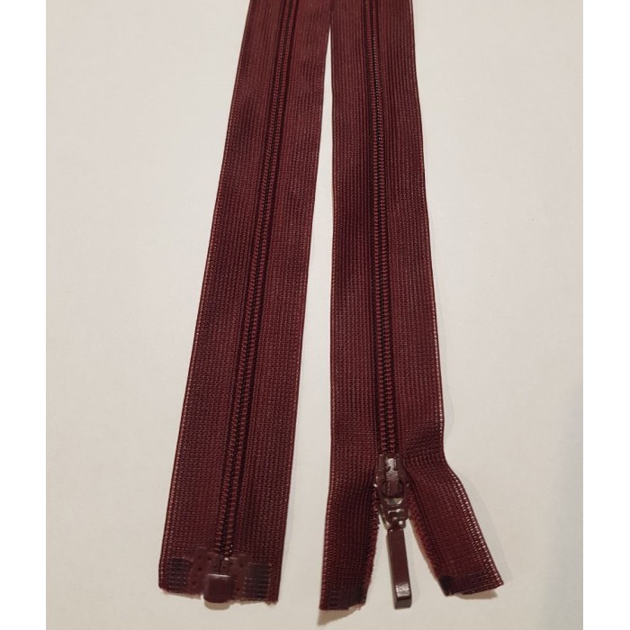 Блискавка роз'ємна 50см тип Спіраль Т-3 колір бордовий