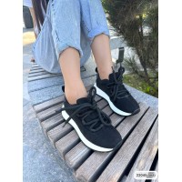 Кросівки жіночі екозамша/текстиль колір чорний 37,39р.