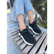 Кросівки жіночі екозамша/текстиль колір чорний 37,39р.