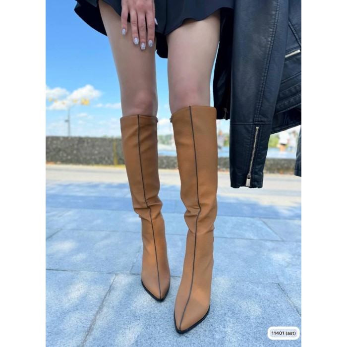 Чоботи жіночі, екошкіра руді деми 38р.