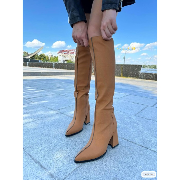 Чоботи жіночі, екошкіра руді деми 38р.