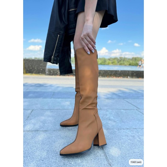 Чоботи жіночі, екошкіра руді деми 38р.