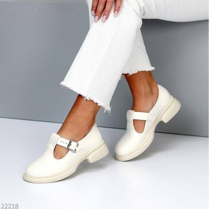 Туфли жіночі натуральна шкіра колір-молочний 38,41р