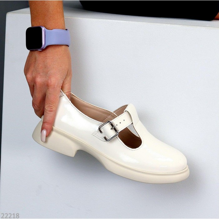 Туфли жіночі натуральна шкіра колір-молочний 38,41р