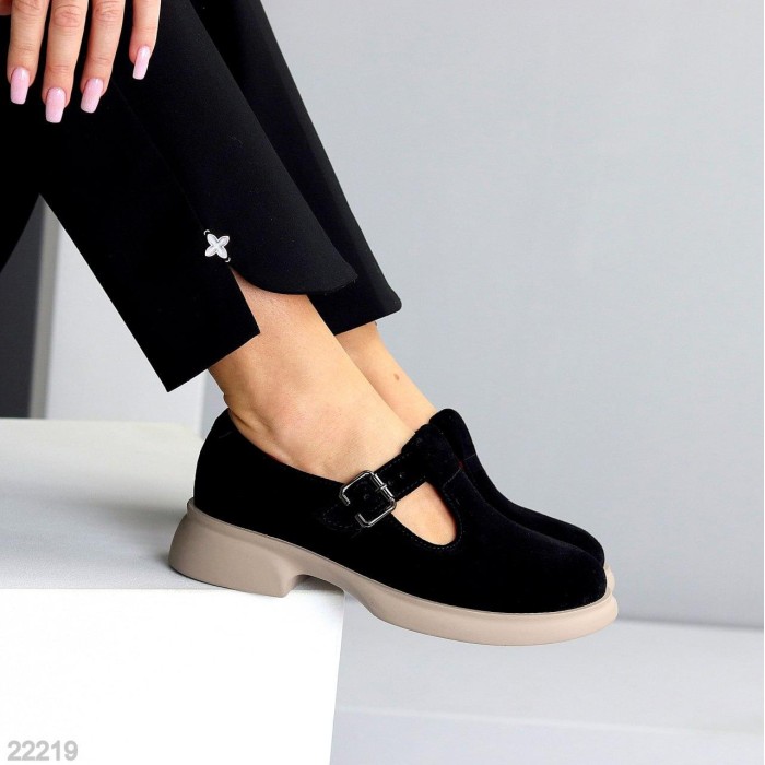 Туфлі жіночі натуральна замша чорні 37р