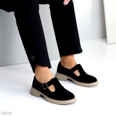 Туфлі жіночі натуральна замша чорні 37р