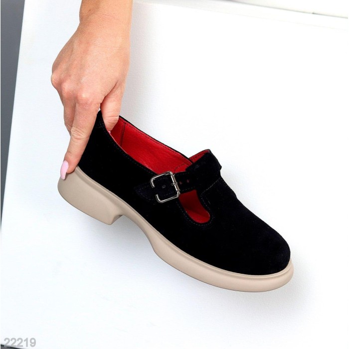 Туфлі жіночі натуральна замша чорні 37р