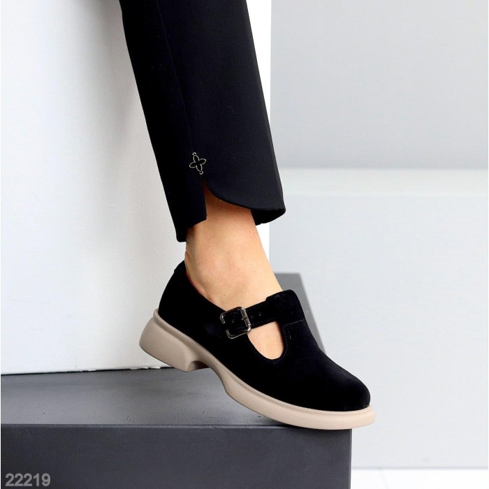 Туфлі жіночі натуральна замша чорні 37р