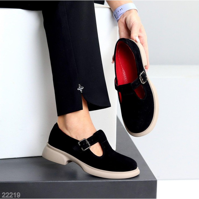 Туфлі жіночі натуральна замша чорні 37р