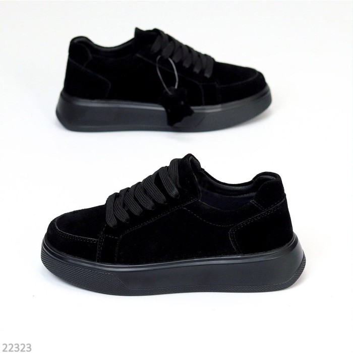 Кеди жіночі натуральна замша чорні 37,39,40р